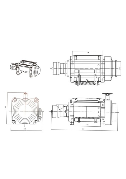 Bärgningsvinsch hydraulisk 8100 kp inkl styrrullar