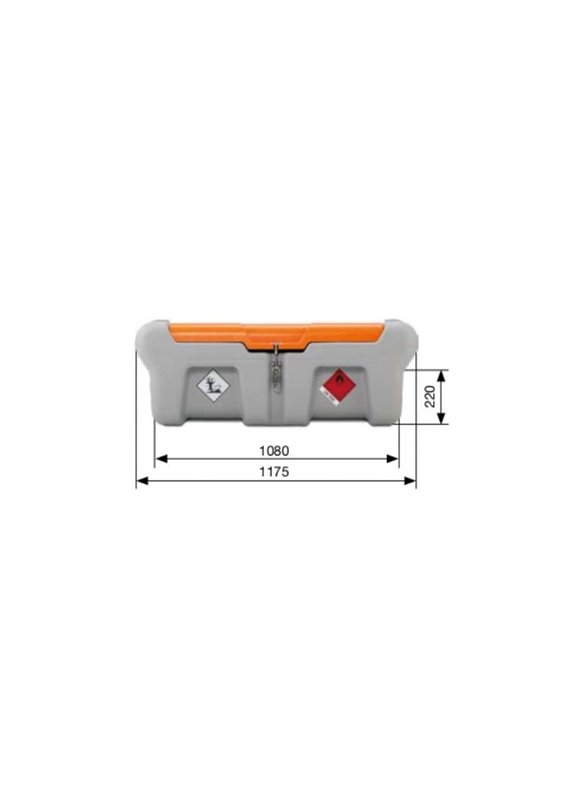 Dieseltank 210L, 12V pump, 40l/min låg modell