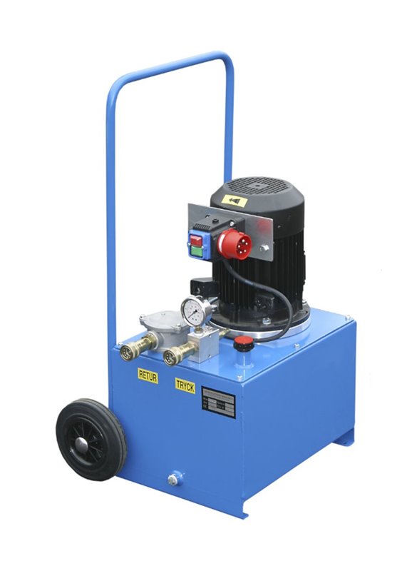 Hydraulaggregat 425, Elmotordrivet. Med eller utan kärra