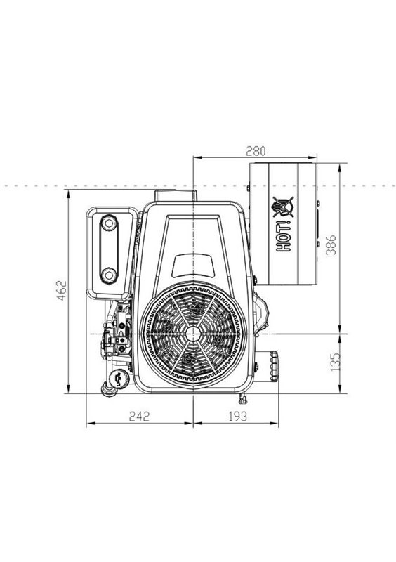 loncin bensinmotor 16,0 hk 25,4 mm vertikal axel. elstart.