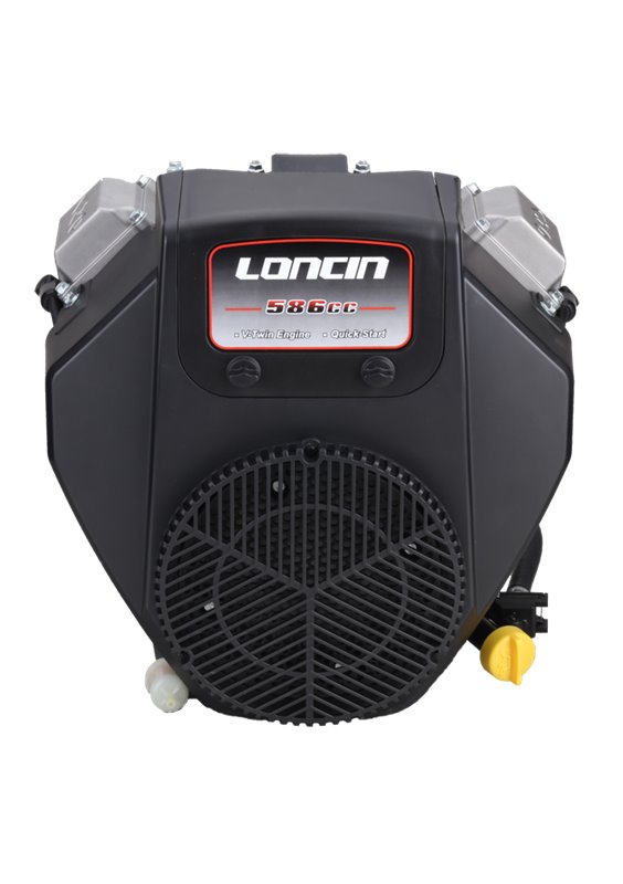 Loncin bensinmotor 20,0 hk V-Twin 25,4 mm x 78,5 mm vertikal axel. Elstart.  Euro 5 motor.