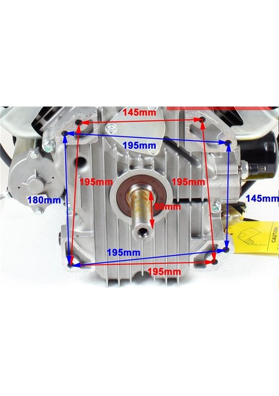 Loncin bensinmotor 27,0 hk V-Twin 25,4 mm vertikal axel. Elstart.