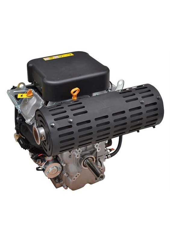 Loncin bensinmotor 30 hk V-twin.  36,5 mm horisontal axel. Elstart