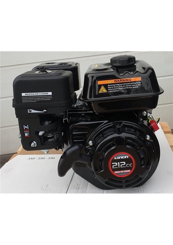 Loncin bensinmotor 7,0 hk 19,05 mm horisontal axel. Elstart. Euro 5 motor.