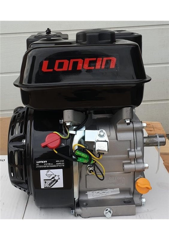 loncin bensinmotor 7,0 hk 19,05 mm horisontal axel. utan elstart. euro 5 motor.