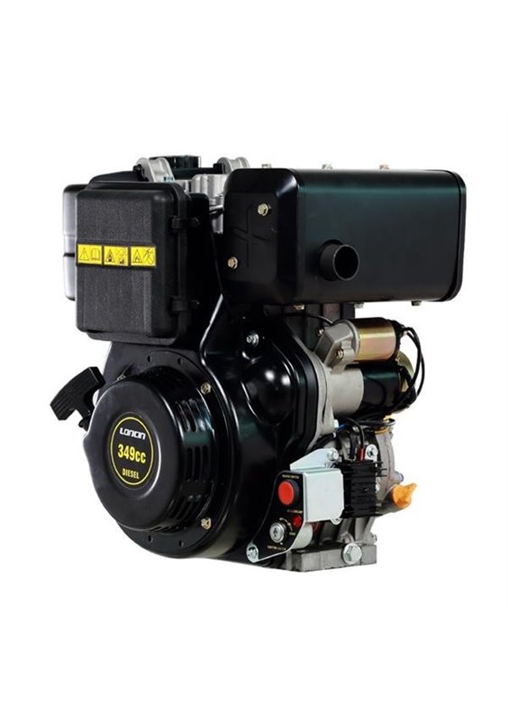 Loncin dieselmotor 7,0 hk  25 mm horisontal axel. Elstart.