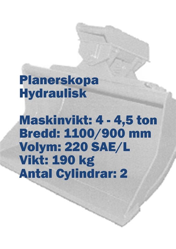 Planerskopa – Hydraulisk
