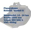 planerskopa – rototilt – modell g
