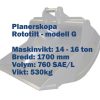 planerskopa – rototilt – modell g