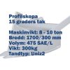 Profilskopa 15 graders tak
