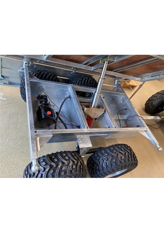 Tippvagn med 3-vägs hydraulisk tipp för ATV