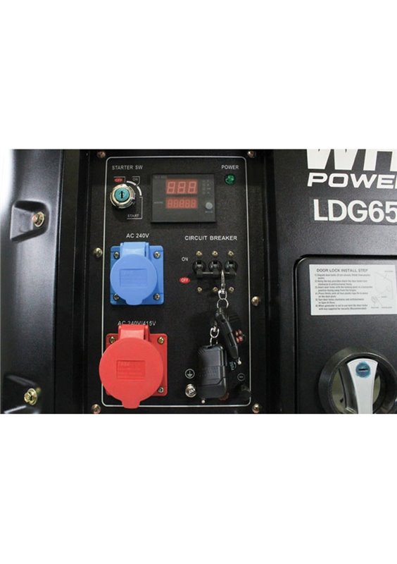 Warrior Dieselverk 5500W, Trådlös fjärrkontroll 1-fas